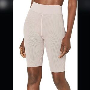 Women's Ribbed High-Waisted Shorts - Cream